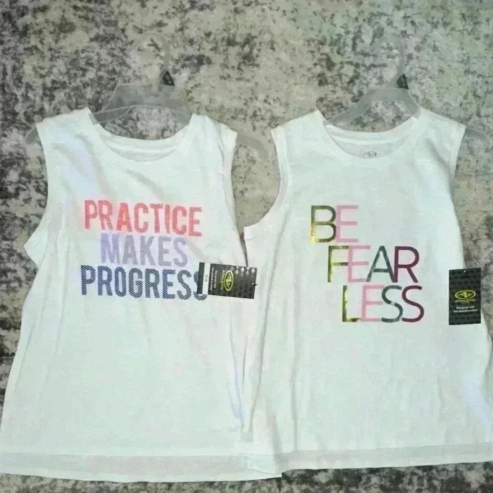 Set of 2 / NWT! Women's Athletic Works Tank Top XL (14-16) Plus White